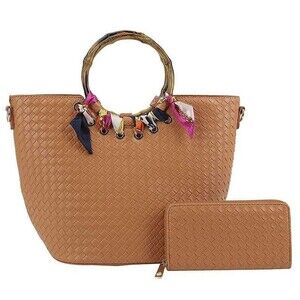 Silk Scarf Plain Satchel Purses and Handbags for Women Shoulder Tote Bags Wallet